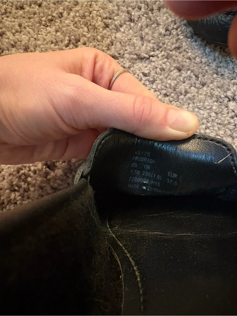 Coach Black Pebbled Leather Fredrica Women's Loafers with Silver Plaque - Picture 6 of 6